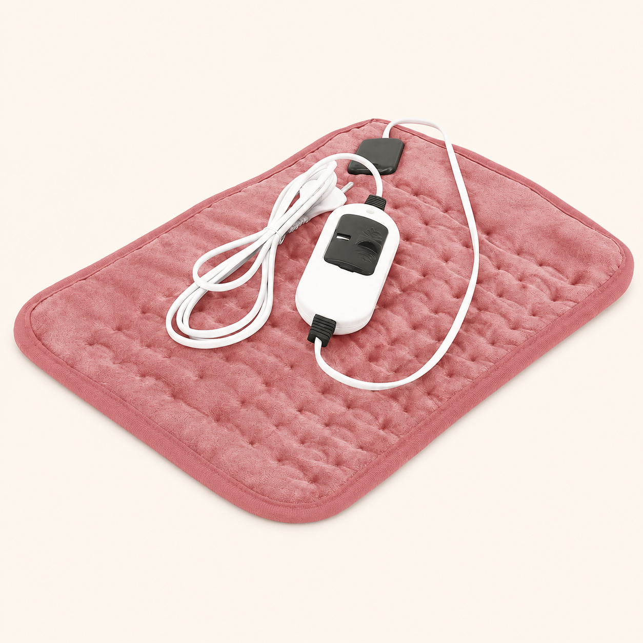 Soft Pink Electric Heating Pad with Controller